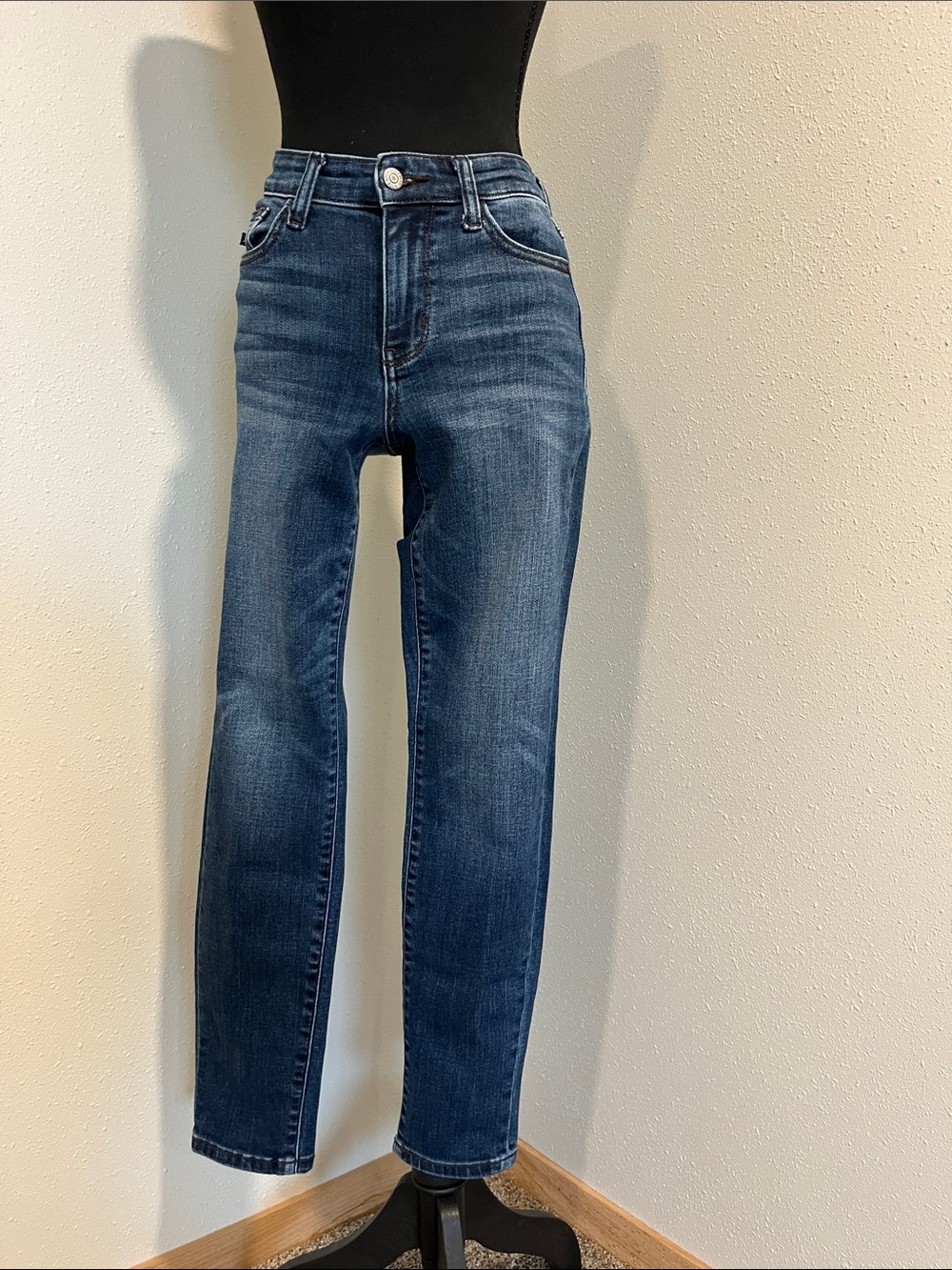 Judy Blue Miles City Mid Rise Slim Fit 0/24 Dark Blue Jeans